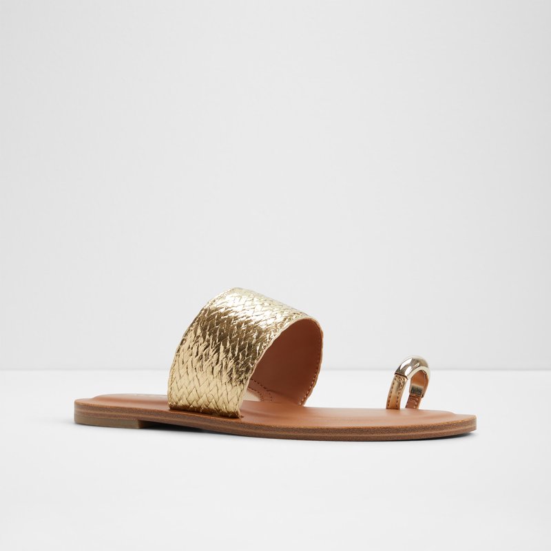 Aldo ravne natikače BEACHWALK SYN TEXTURED - zlatna 4
