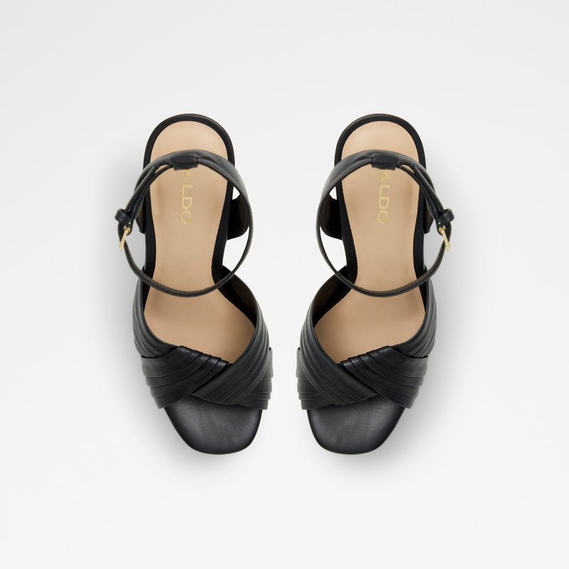 Aldo sandale na visoku petu BIDISH LEA SMOOTH - crna 6