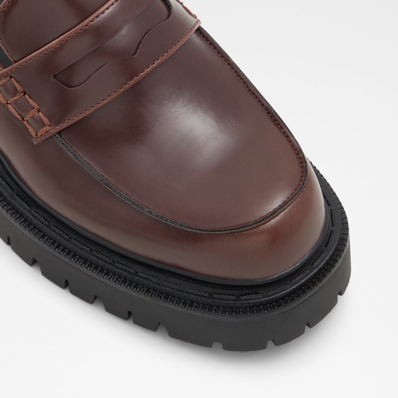 Aldo mokasine BIGSTRUT SYN SHINY - smeđa 4