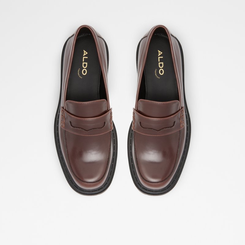 Aldo mokasine BIGSTRUT SYN SHINY - smeđa 5