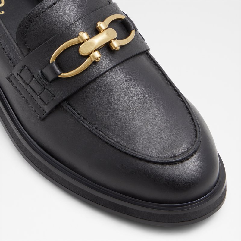 Aldo kožne mokasinke BISSOM LEA SMOOTH - crna 4