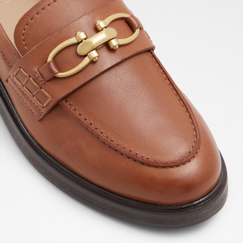 Aldo kožne mokasinke BISSOM LEA SMOOTH - smeđa 4