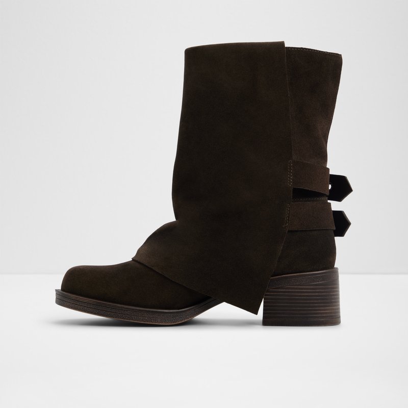 Aldo čizme na petu BITSE LEA SUEDE - smeđa 7