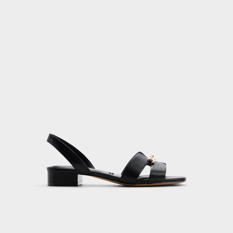 Aldo ravne sandale BLAIKE SYN SMOOTH - crna 1