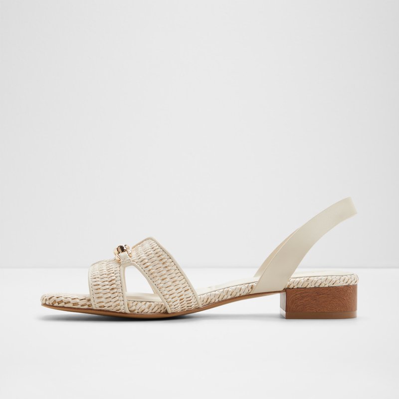 Aldo ravne sandale BLAIKE TEX RAFFIA - bijela 2