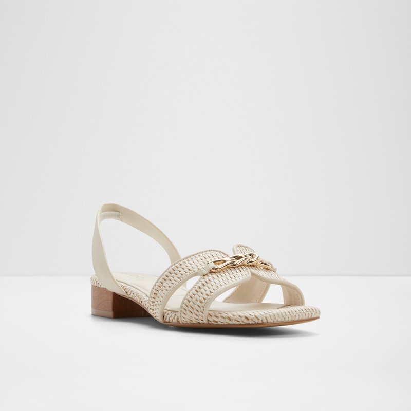 Aldo ravne sandale BLAIKE TEX RAFFIA - bijela 3