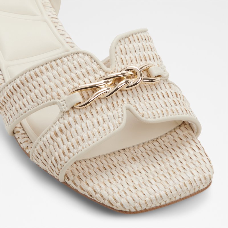 Aldo ravne sandale BLAIKE TEX RAFFIA - bijela 4