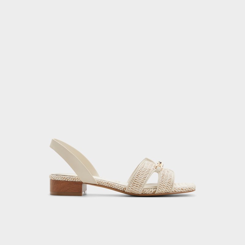 Aldo ravne sandale BLAIKE TEX RAFFIA - bijela 1