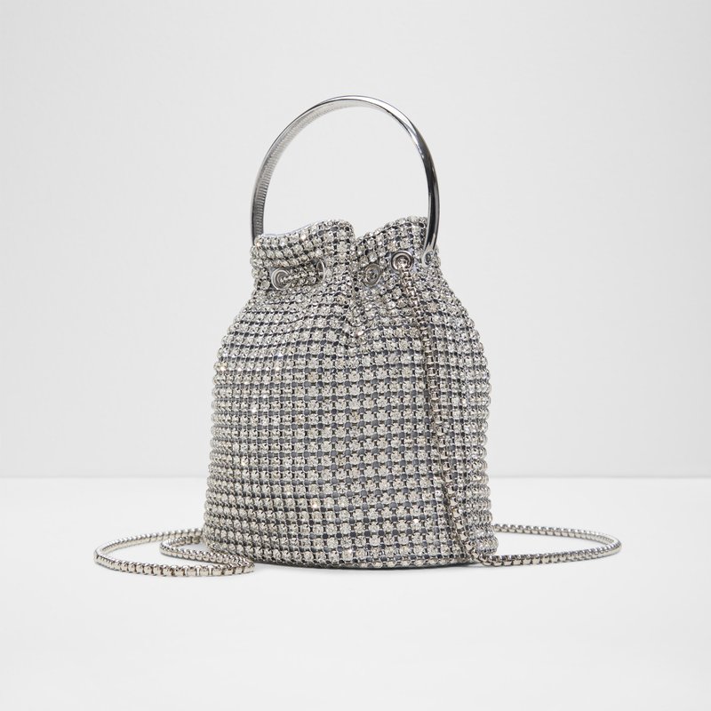 Aldo bucket torbica za nošenje u ruci ili na ramenu BLINGBUCKET TEX MIX MAT - srebrna 4