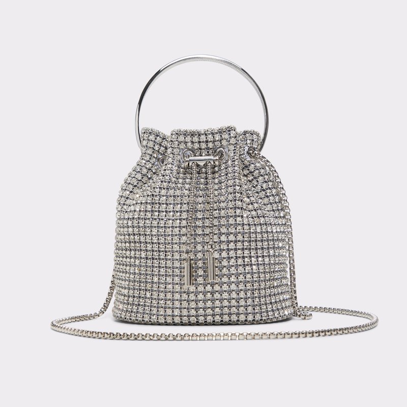 Aldo bucket torbica za nošenje u ruci ili na ramenu BLINGBUCKET TEX MIX MAT - srebrna 1