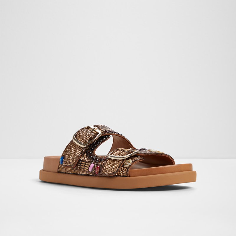 Aldo ravne natikače BOHOCHIC SYN MIX MAT - smeđa 4