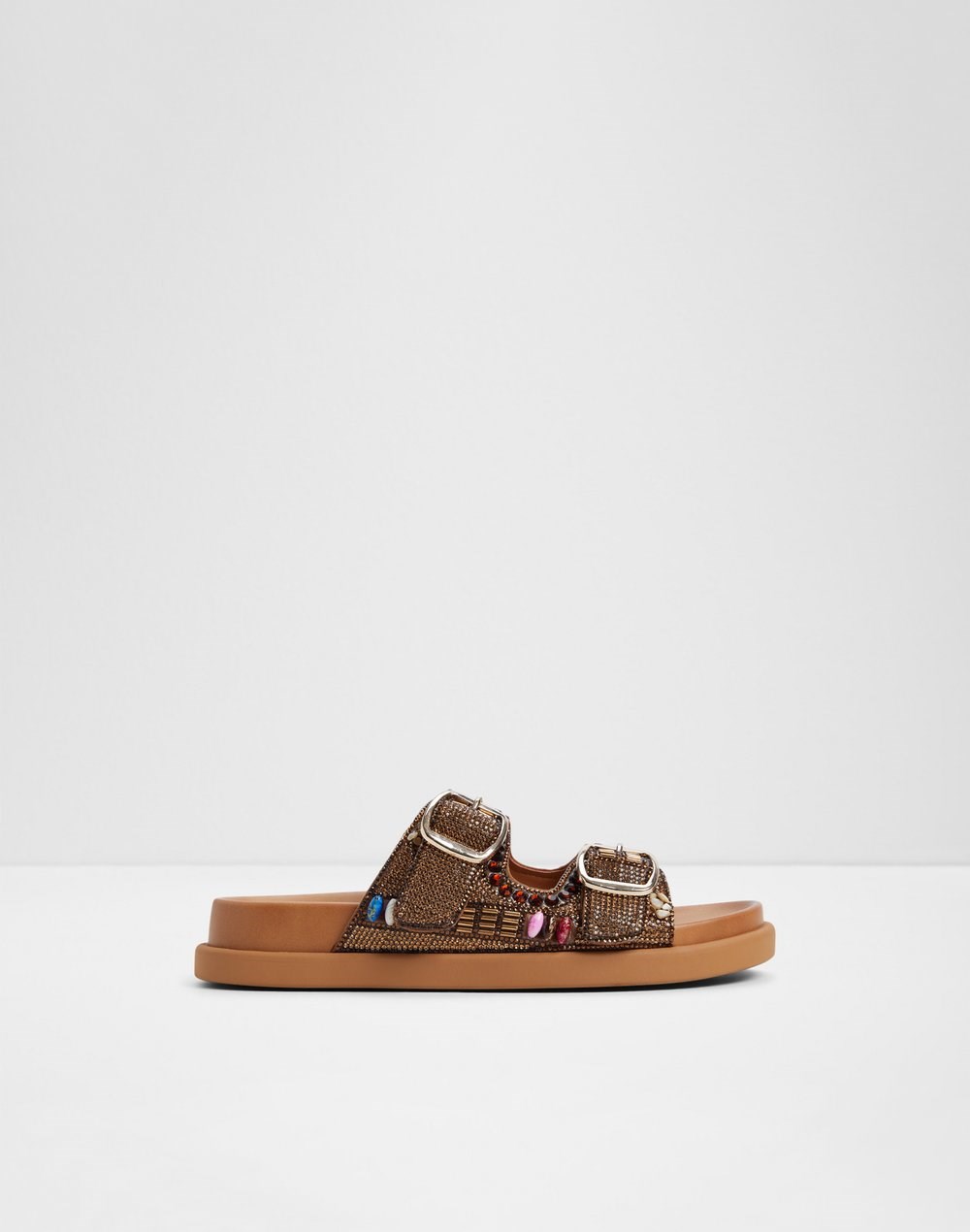Aldo ravne natikače BOHOCHIC SYN MIX MAT - smeđa