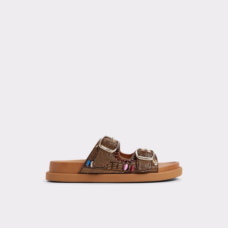 Aldo ravne natikače BOHOCHIC SYN MIX MAT - smeđa 1