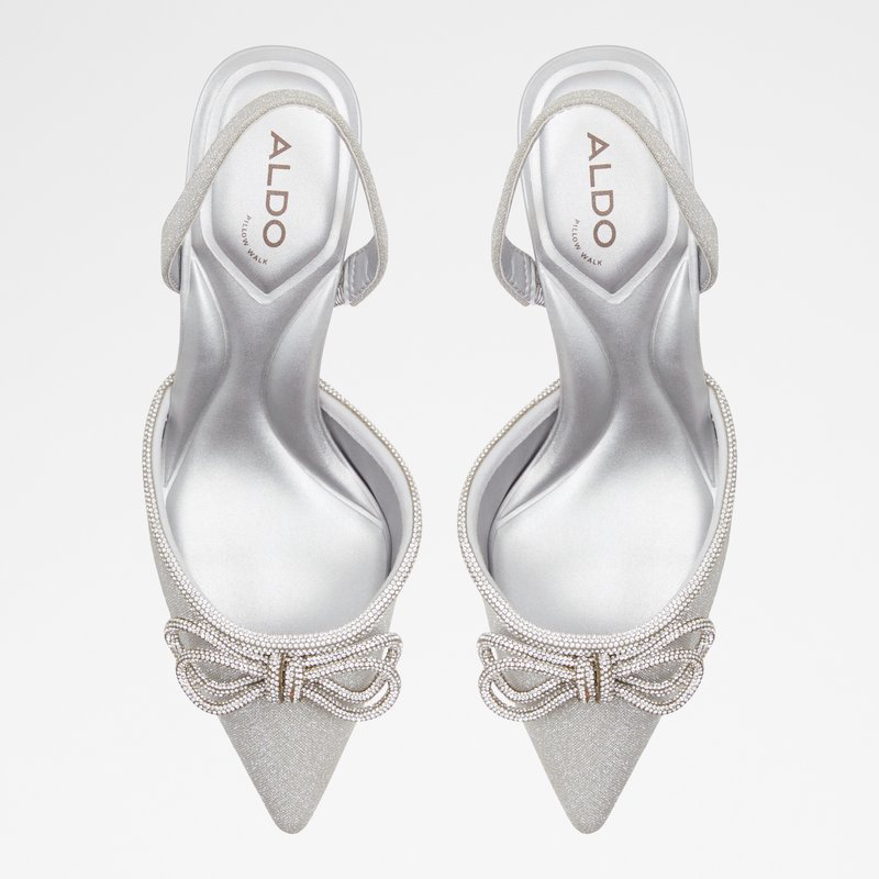 Aldo svečane cipele na srednje visoku petu BOUCLETTA SYN GLITTER - srebrna 5