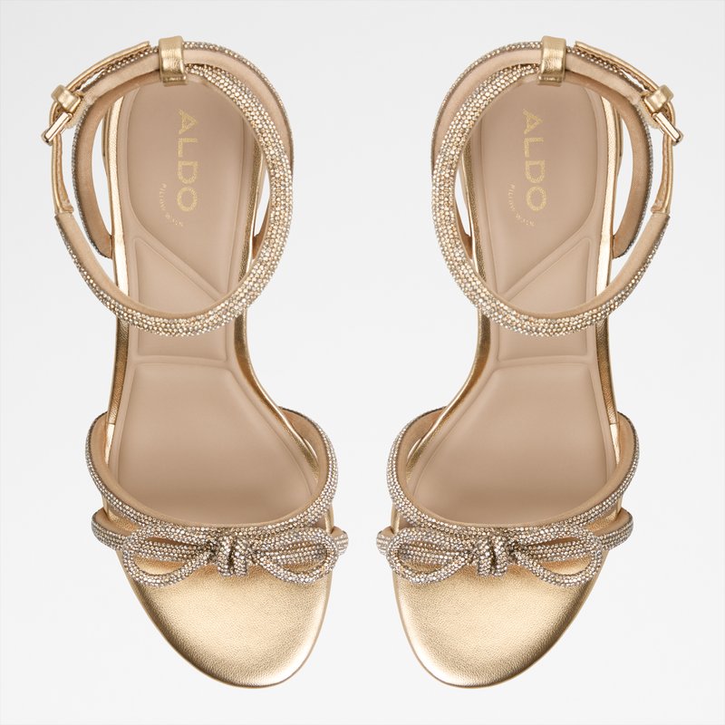 Aldo sandale na srednje visoku petu BOUCLETTE TEX METALLIC - zlatna 6
