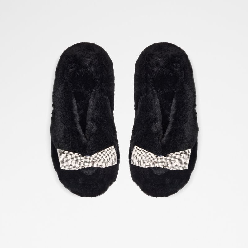 Aldo papuče BOWPOUF TEX FAUX FUR - crna 5