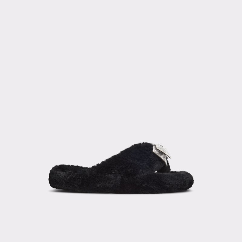 Aldo papuče BOWPOUF TEX FAUX FUR - crna 1