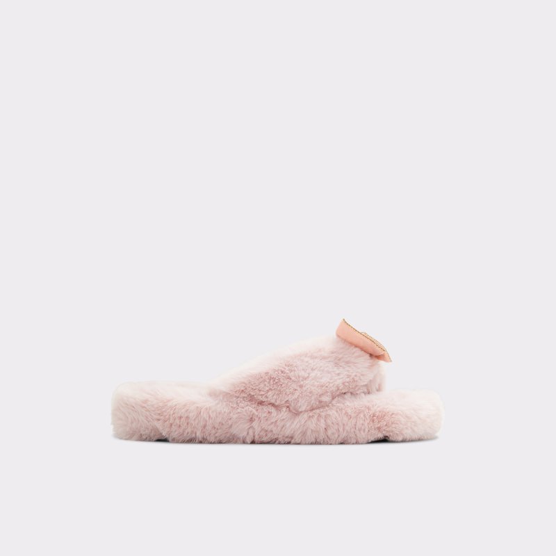 Aldo papuče BOWPOUF TEX FAUX FUR - ružičasta 1