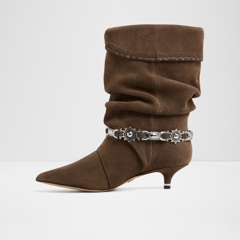 Aldo gležnjače na petu BOWY LEA SUEDE - smeđa 6