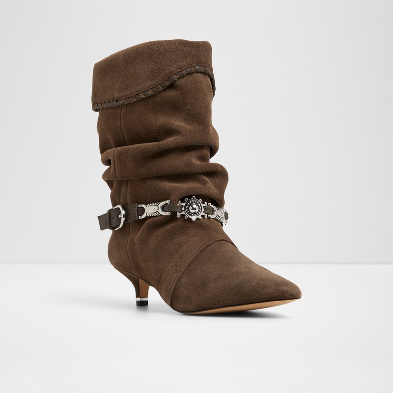 Aldo gležnjače na petu BOWY LEA SUEDE - smeđa 3