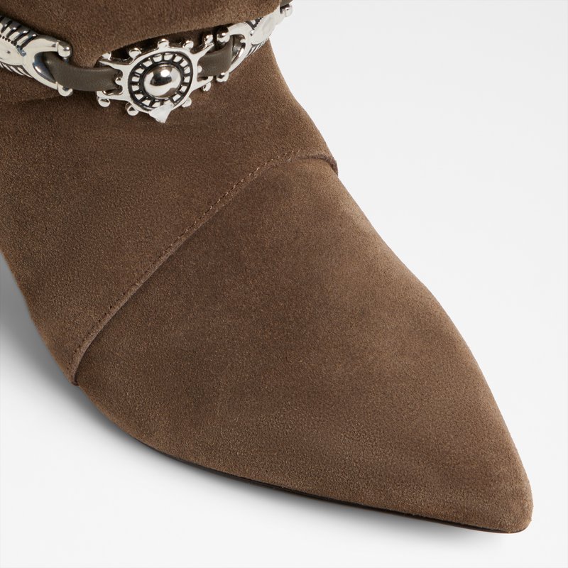 Aldo gležnjače na petu BOWY LEA SUEDE - smeđa 4