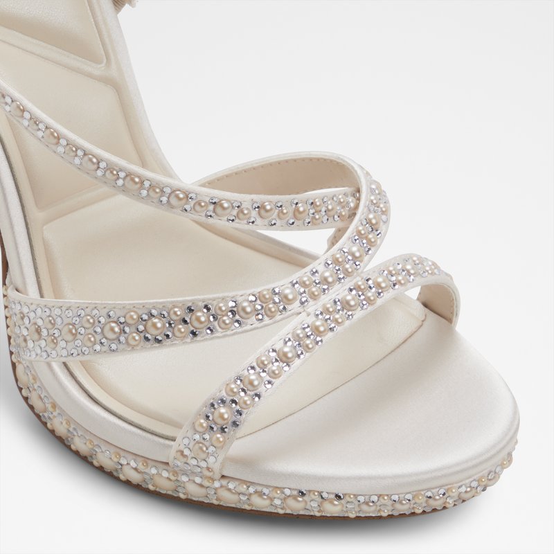 Aldo cipele na visoku petu BRINNLEY TEX SATIN - bijela 6