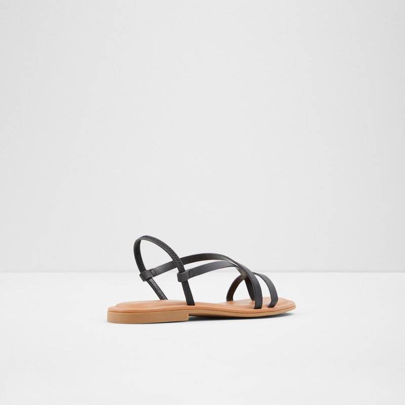 Aldo ravne sandale BROASA SYN SMOOTH - crna 2