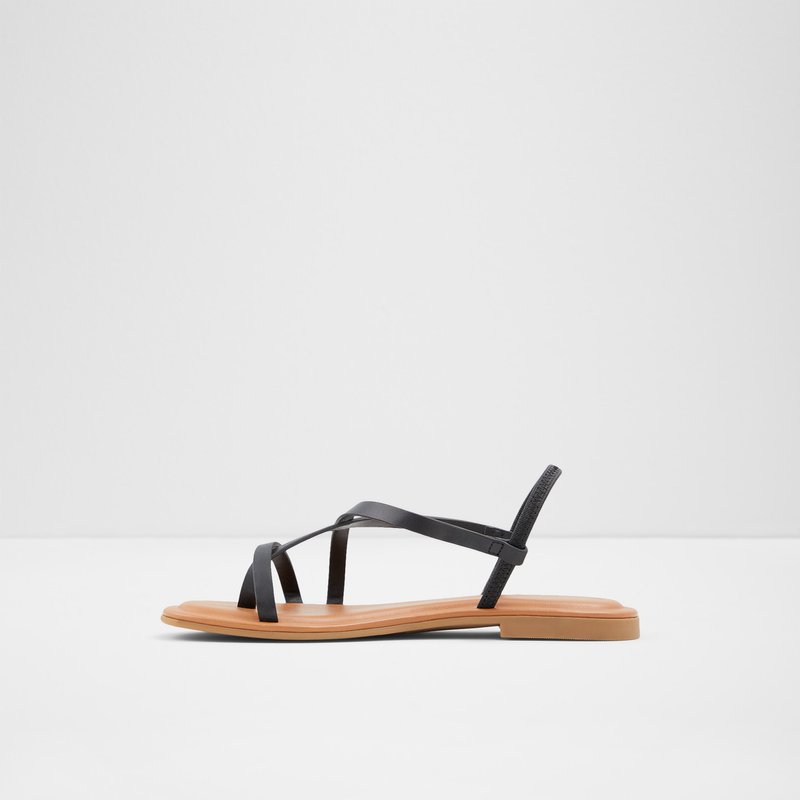 Aldo ravne sandale BROASA SYN SMOOTH - crna 3