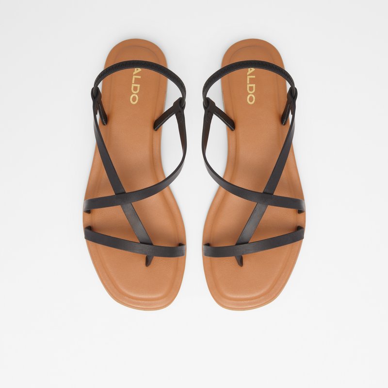 Aldo ravne sandale BROASA SYN SMOOTH - crna 6