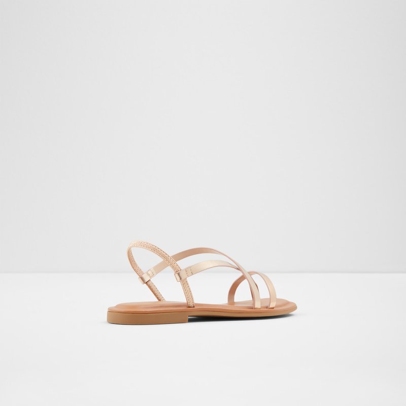 Aldo ravne sandale BROASA SYN METALLIC - ružičasta 2