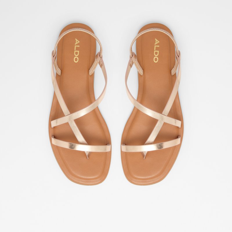 Aldo ravne sandale BROASA SYN METALLIC - ružičasta 6