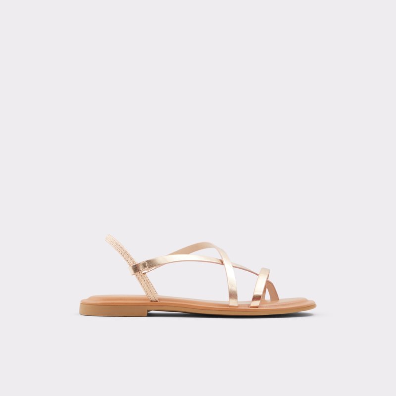 Aldo ravne sandale BROASA SYN METALLIC - ružičasta 1