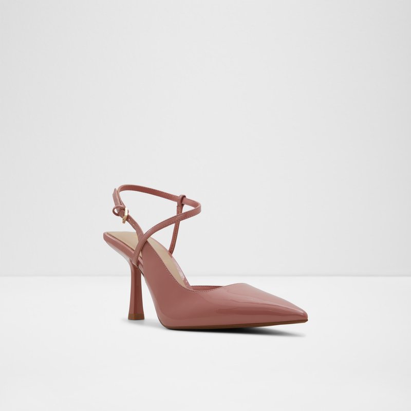 Aldo sandale na visoku petu BRUNETTE SYN PATENT - smeđa 3