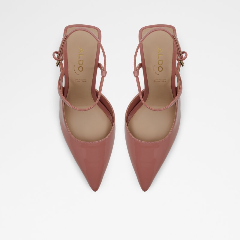 Aldo sandale na visoku petu BRUNETTE SYN PATENT - smeđa 5