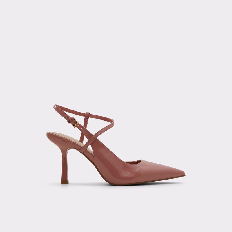 Aldo sandale na visoku petu BRUNETTE SYN PATENT - smeđa 1