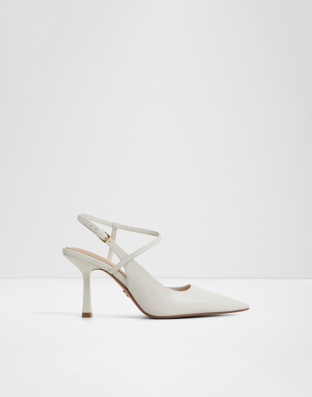 Aldo cipele na srednje visoku petu BRUNETTE LEA SMOOTH - bijela