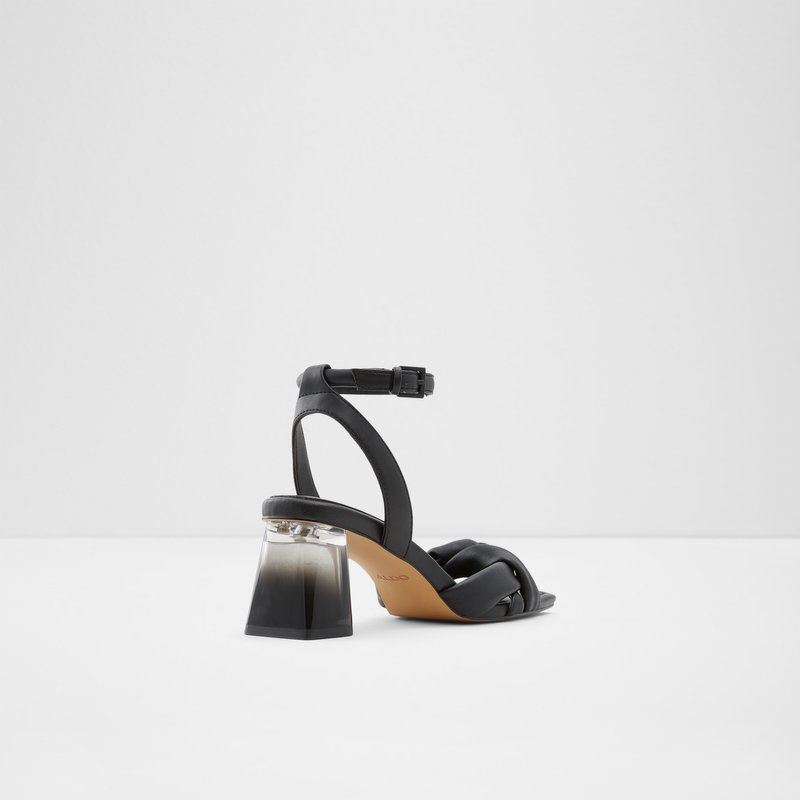 Aldo sandale na srednje visoku petu BUBBLE SYN SMOOTH - crna 2