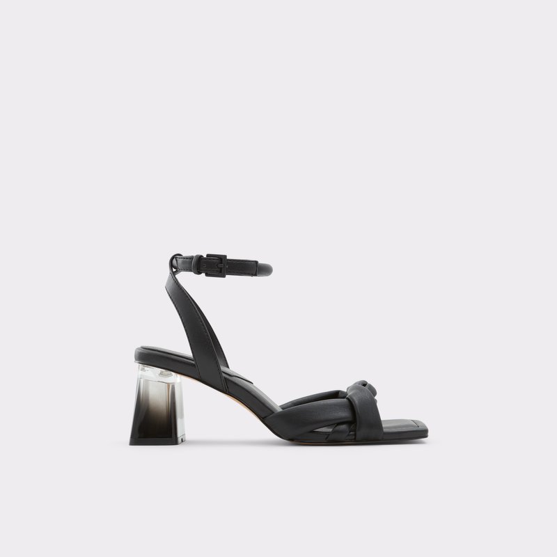 Aldo sandale na srednje visoku petu BUBBLE SYN SMOOTH - crna 1