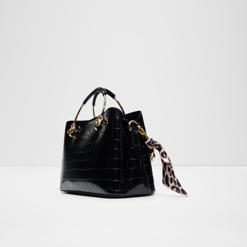 Aldo satchel torbica za nošenje u ruci ili na ramenu CALANTHE SYN MIX MAT - crna 2