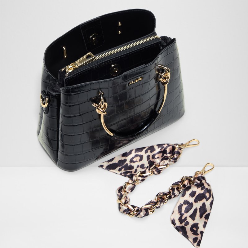 Aldo satchel torbica za nošenje u ruci ili na ramenu CALANTHE SYN MIX MAT - crna 4