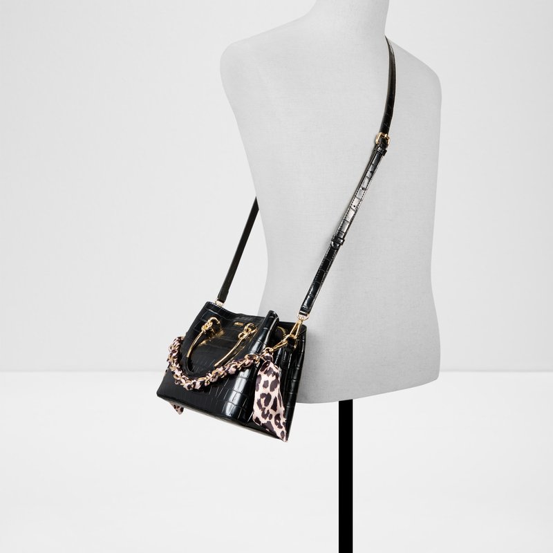 Aldo satchel torbica za nošenje u ruci ili na ramenu CALANTHE SYN MIX MAT - crna 3