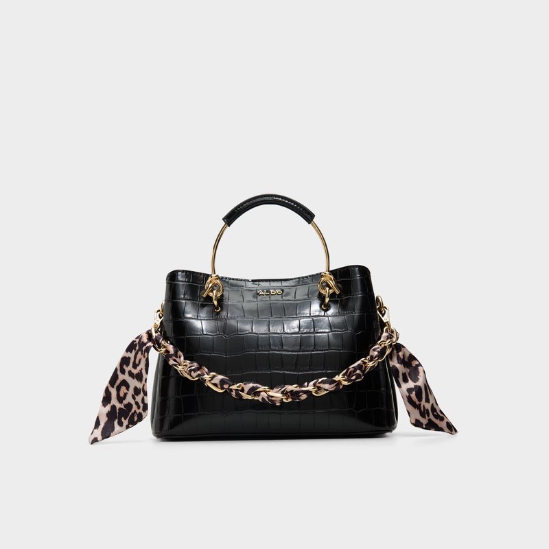 Aldo satchel torbica za nošenje u ruci ili na ramenu CALANTHE SYN MIX MAT - crna 1