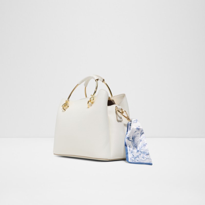 Aldo satchel torbica za nošenje u ruci ili na ramenu CALANTHE SYN MIX MAT - bijela 2