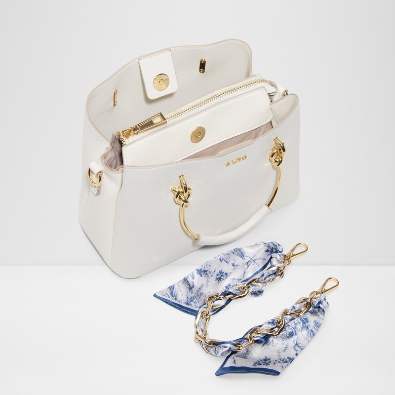 Aldo satchel torbica za nošenje u ruci ili na ramenu CALANTHE SYN MIX MAT - bijela 3