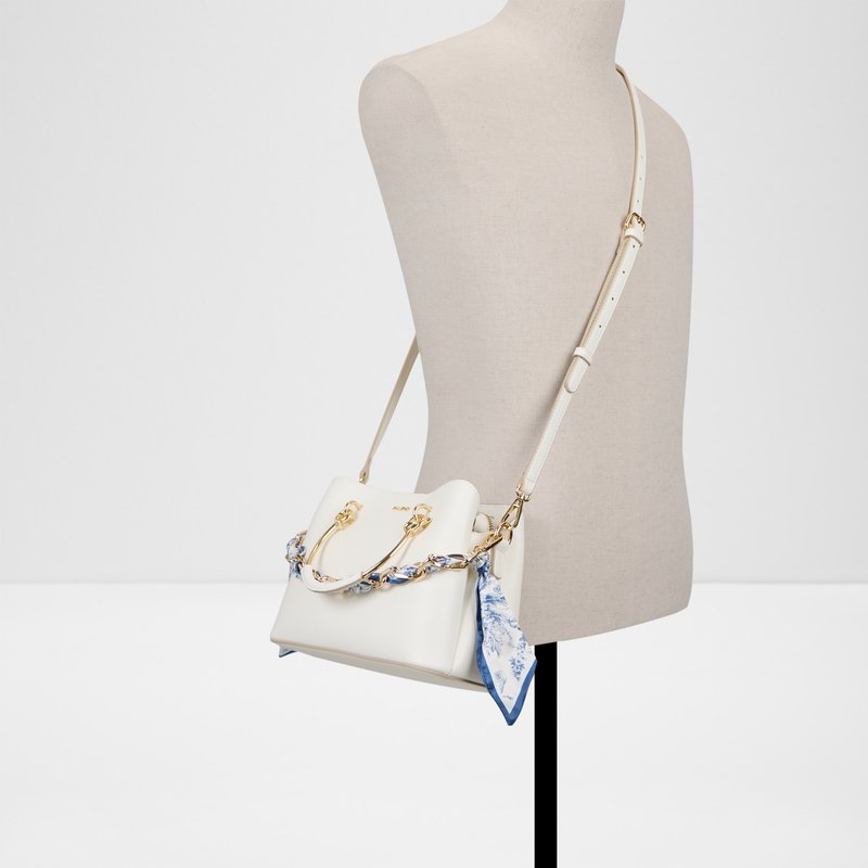 Aldo satchel torbica za nošenje u ruci ili na ramenu CALANTHE SYN MIX MAT - bijela 4