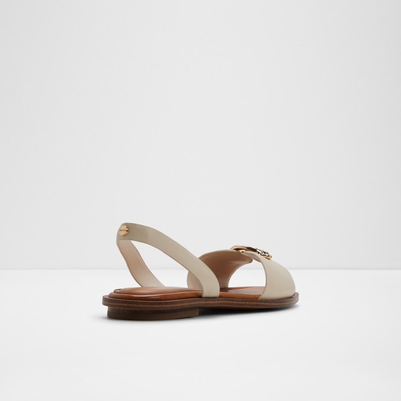 Aldo ravne sandale CALELIAN SYN SMOOTH - bijela 2