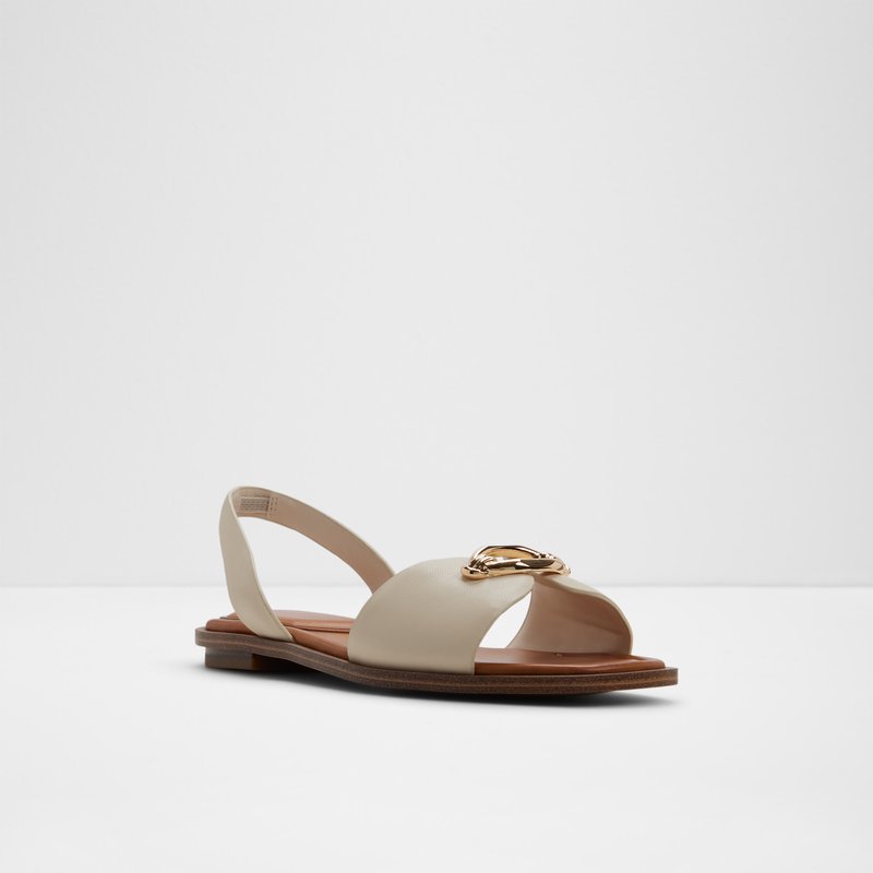 Aldo ravne sandale CALELIAN SYN SMOOTH - bijela 3