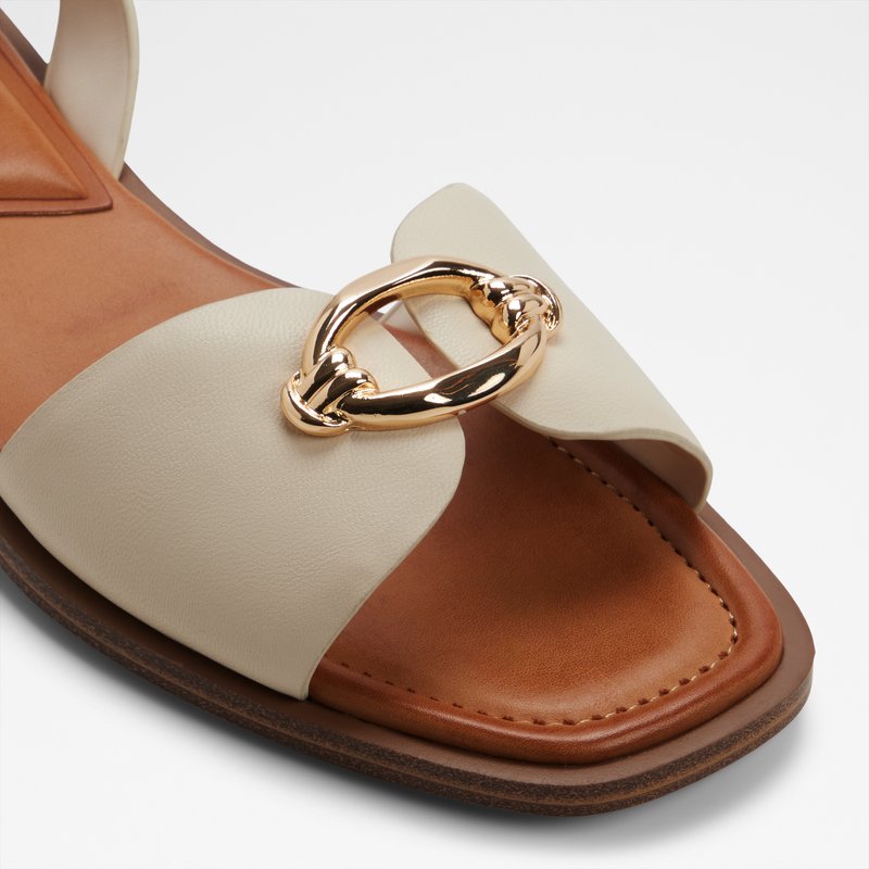 Aldo ravne sandale CALELIAN SYN SMOOTH - bijela 4