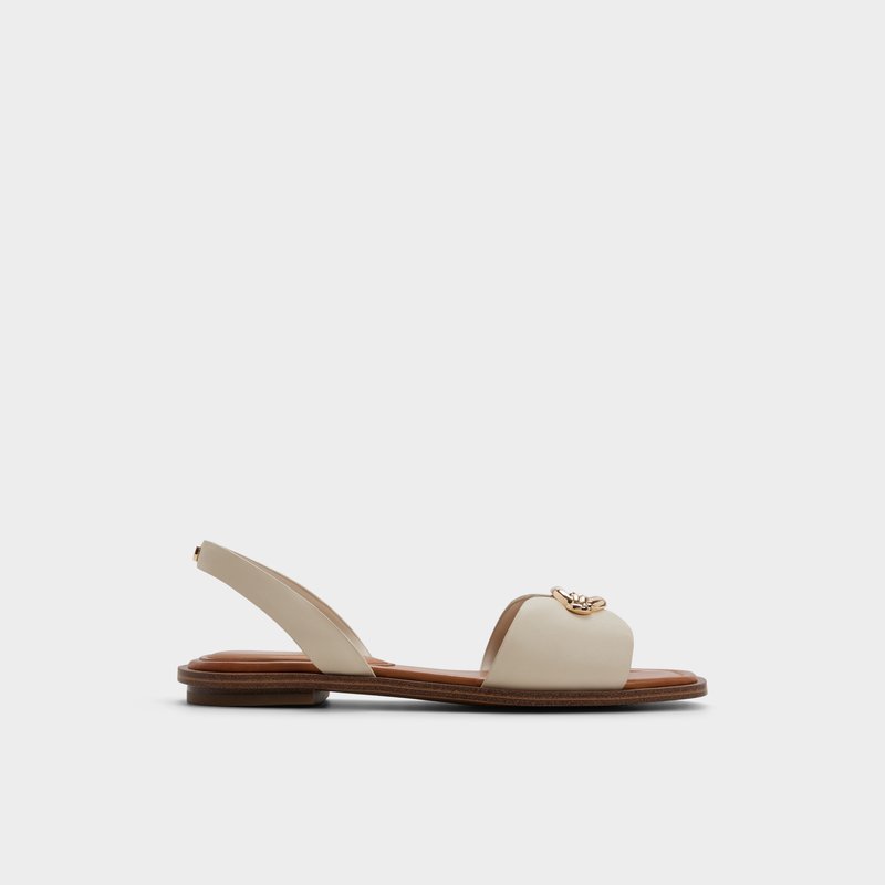 Aldo ravne sandale CALELIAN SYN SMOOTH - bijela 1