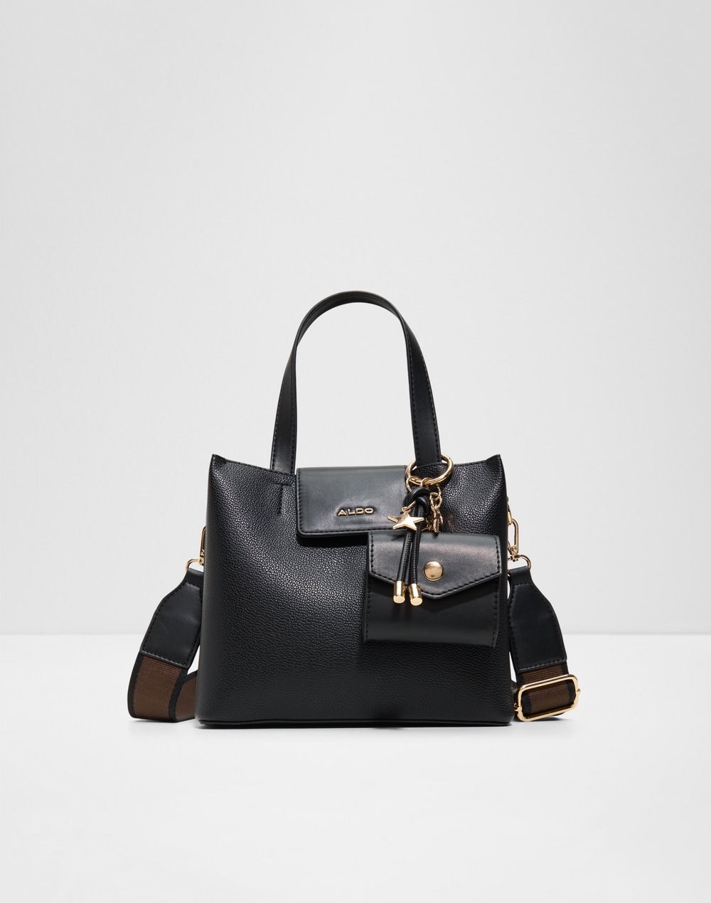 Aldo satchel torbica za nošenje u ruci ili na ramenu CALIORA SYN MIX MAT - crna